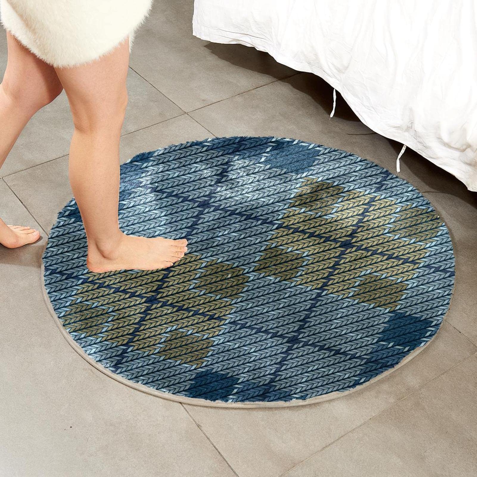 Teppich für Schlafzimmer, Wohnzimmer, Arbeitszimmer, Blau