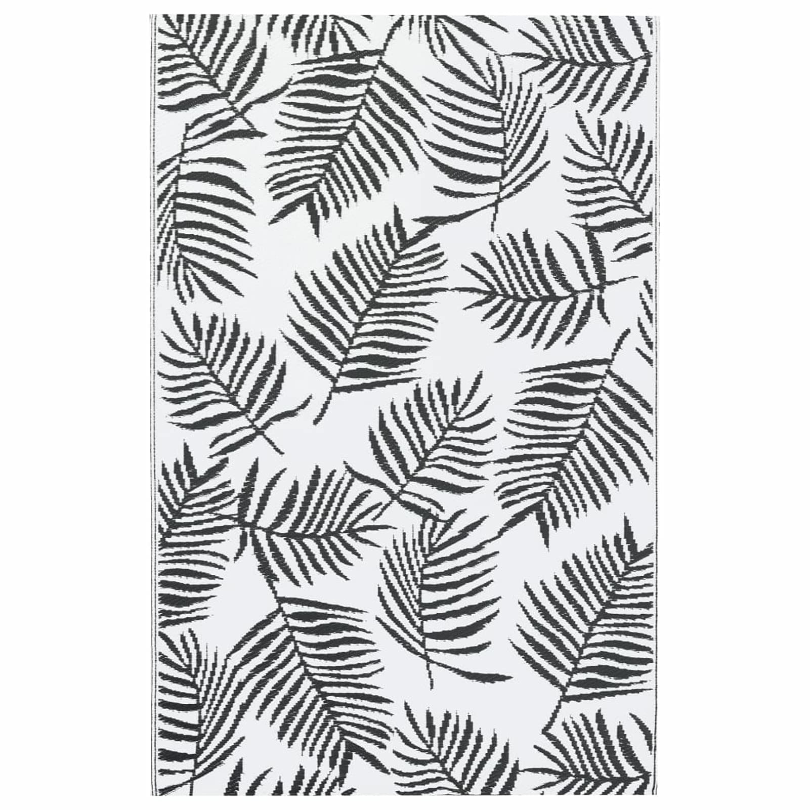 Tidyard Tapis d'extérieur ARAKIL Blanc et Noir 120x180 cm PP, Tapis de Sol pour Camping, Balcon, Terrasse, Jardin Style A