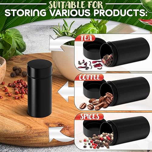 Miniatura 5 de Recipientes herméticos para almacenamiento de alimentos, recipientes de metal con tapas herméticas, contenedor de almacenamiento de hierbas de
