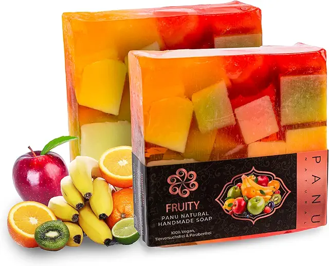 Panu Seifen Frutiy - Vegane Naturseife für alle Hauttypen als festes Duschgel und Shampoo