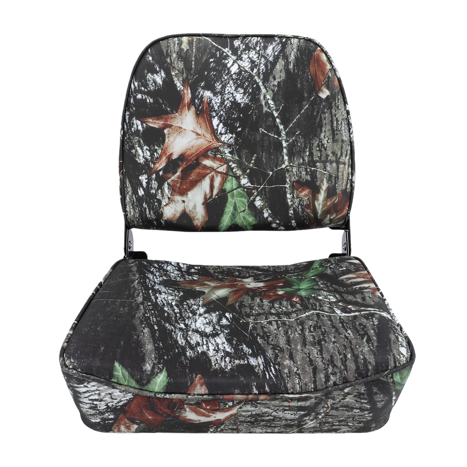 Luqeeg Asiento Plegable para Barco, Aleación de Aluminio, Respaldo bajo, Acolchado Grueso, Soporte Cómodo, Ahorro de Espacio, Bisagras Plegables para Pontón, Barco, Kayak, de Pesca, Cubierta, Salón,