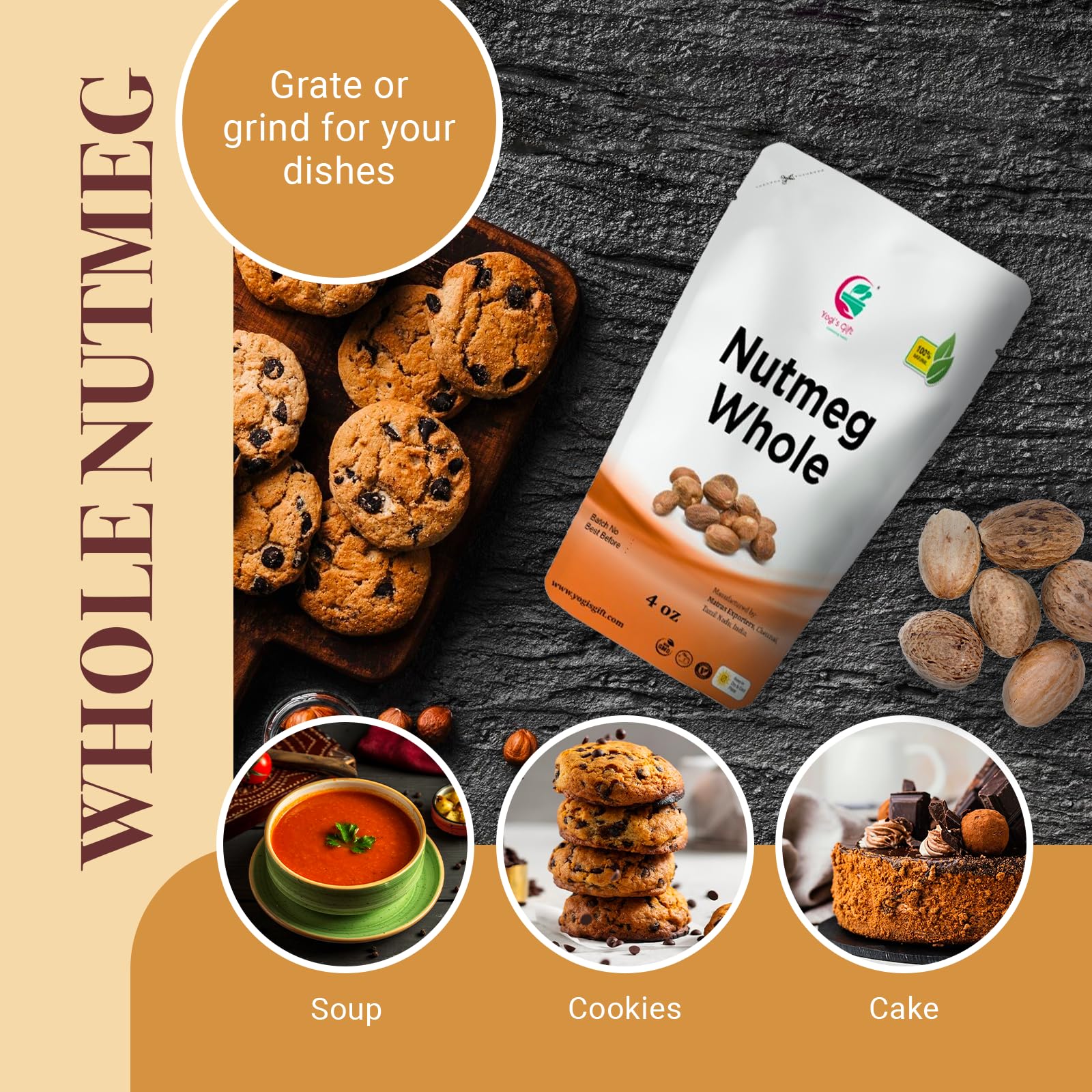 Amazon.com : Nutmeg Whole 4oz | Excellent Aroma and Incredible