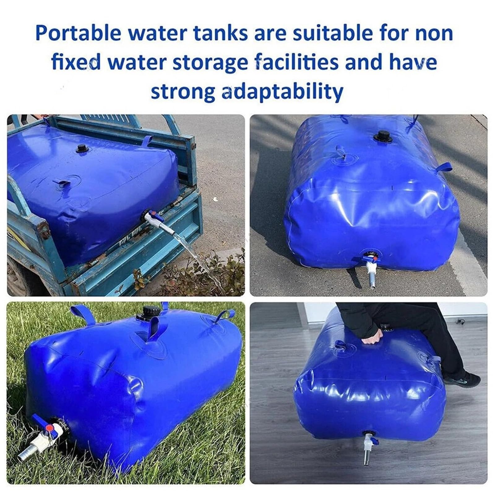 Kraftstoffkanister 110-Liter-Wasserblase für Camping, faltbar, ideal für Angeln und Garten