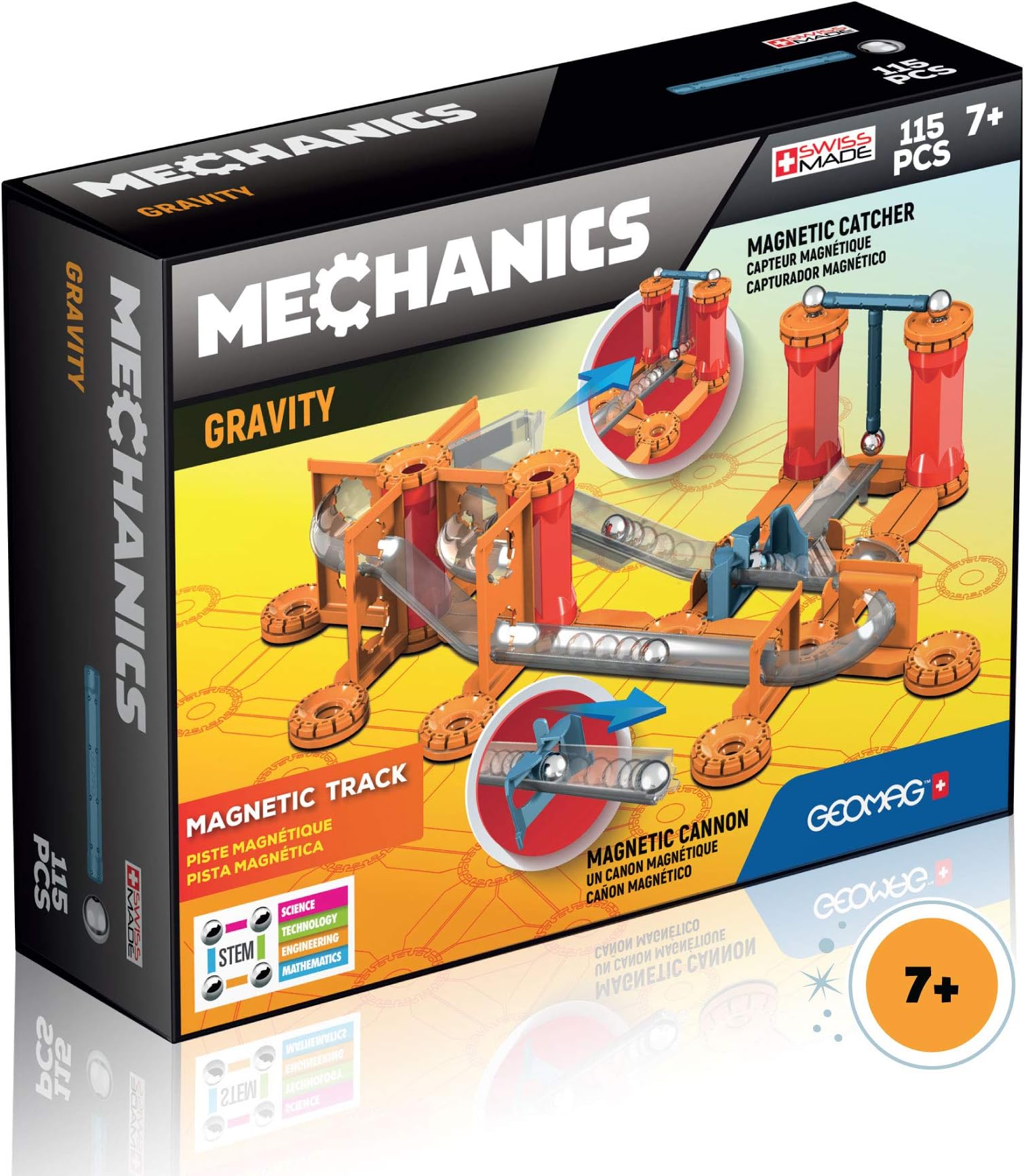 Gravity Mechanics Magnetic Race Track 115-pcs Construction Toy Set for Kids Aged 7 years and up