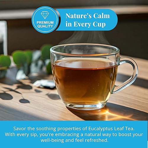 Miniatura 3 de Akshit Hojas de eucalipto secas, hierba de té de hoja de eucalipto premium, 13 onzas, hojas de eucalipto, sin cafeína, té de hojas de eucalipto, sin