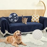 Vista 13 de Funda de sofá para sofá de 2 cojines, apta para mascotas, resistente al agua, antiarañazos, protector de muebles seccional en forma de L, funda