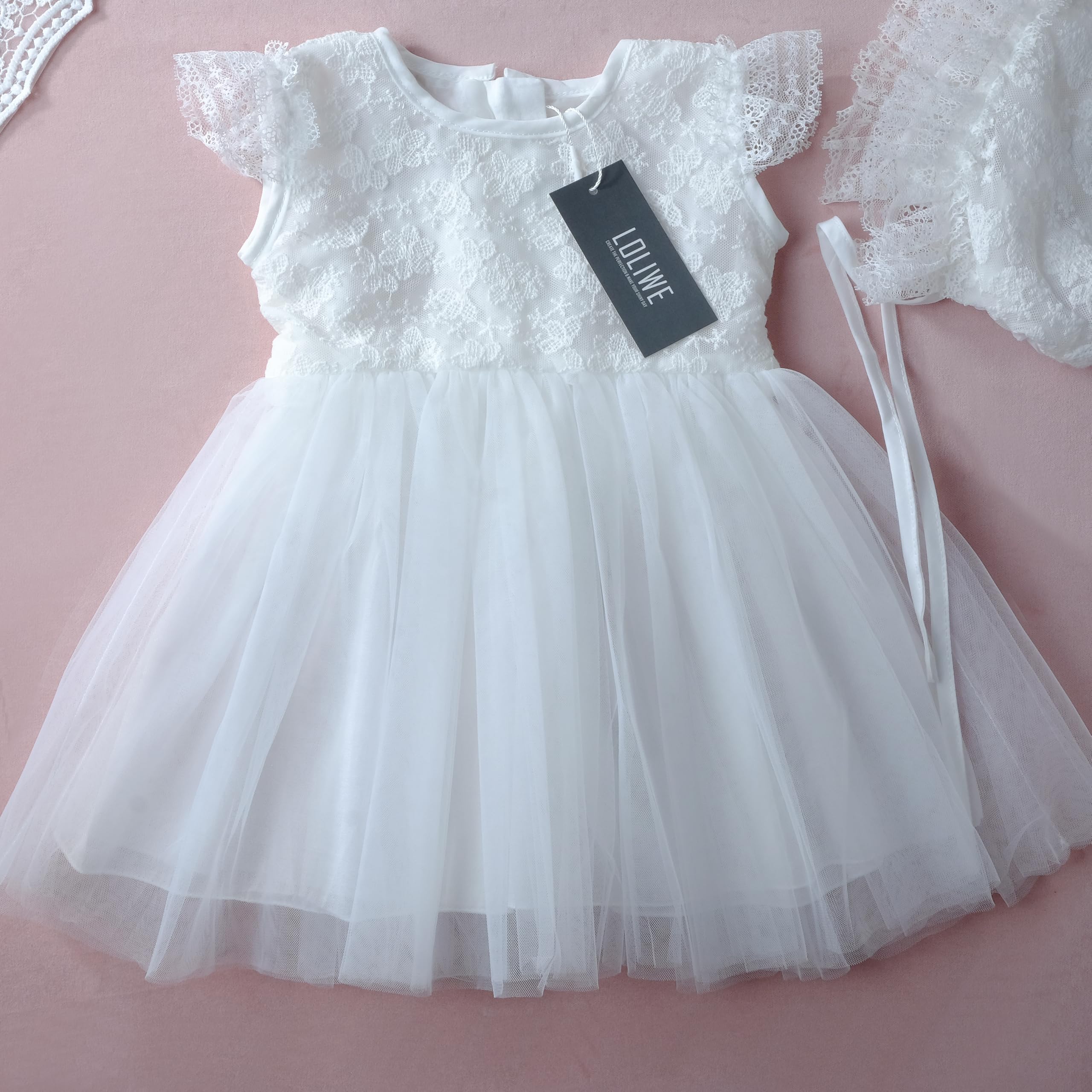 Festkleid Mädchen für Hochzeit, Taufe, Geburtstag & besondere Anlässe – Elegantes Anlasskleid mit Spitze für Blumenmädchen