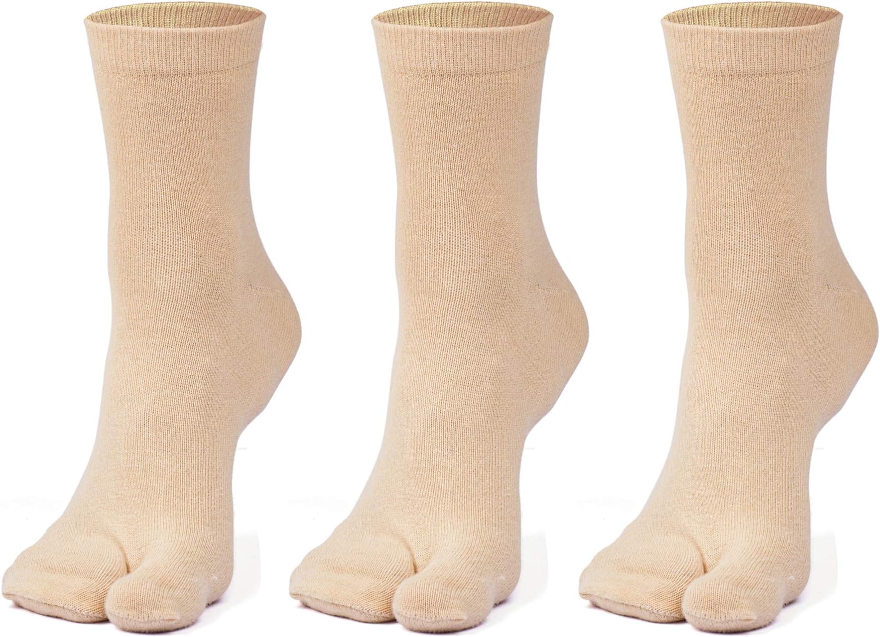Women's Ankle Length Thumb/Toe Cotton Socks, Combo Pack of 3 Pairs