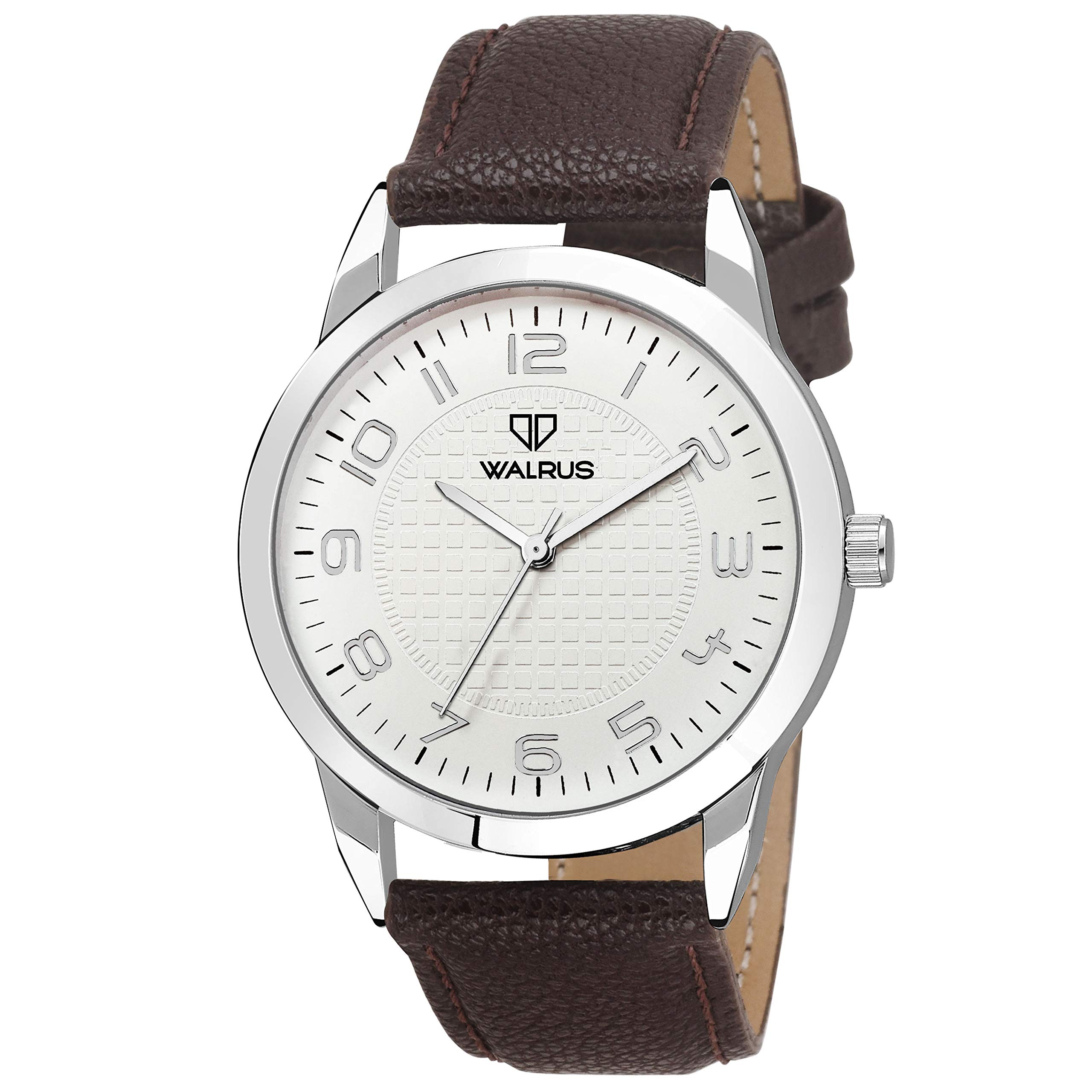 Walrus Silver Dial Analog Men’s Watch - Brown Leather Strap, Stylish & Durable, Old Money Style Watch, 40mm- Professional & Casual Use- Men’s Wrist Watch for Gift (B07YJJS2VF) Amazon Price History, Amazon Price Tracker