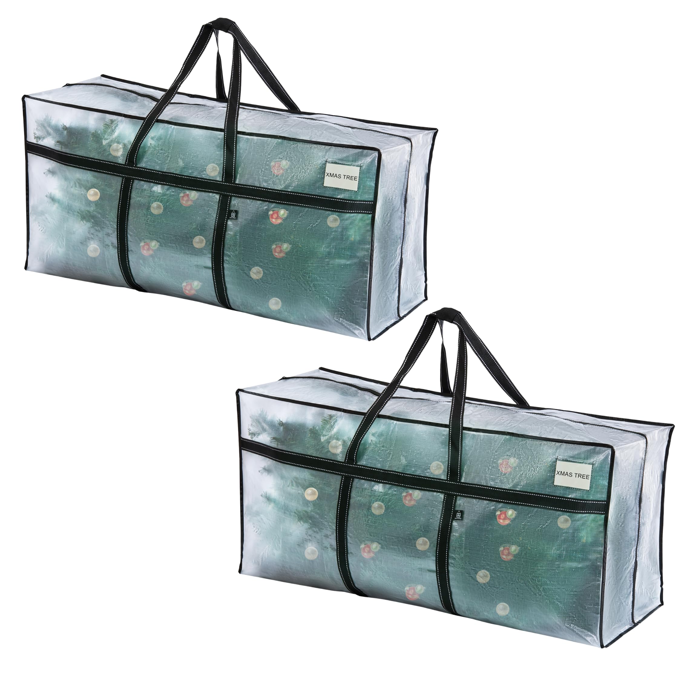 VENO Pack de 2 Bolsas de Mudanza Extra Grandes, Almacenamiento Resistente, Cajas de Mudanza, Contenedores de Almacenamiento Grandes con Tapa, Alternativa para la Nniversidad(Transparente,Pack de 2)