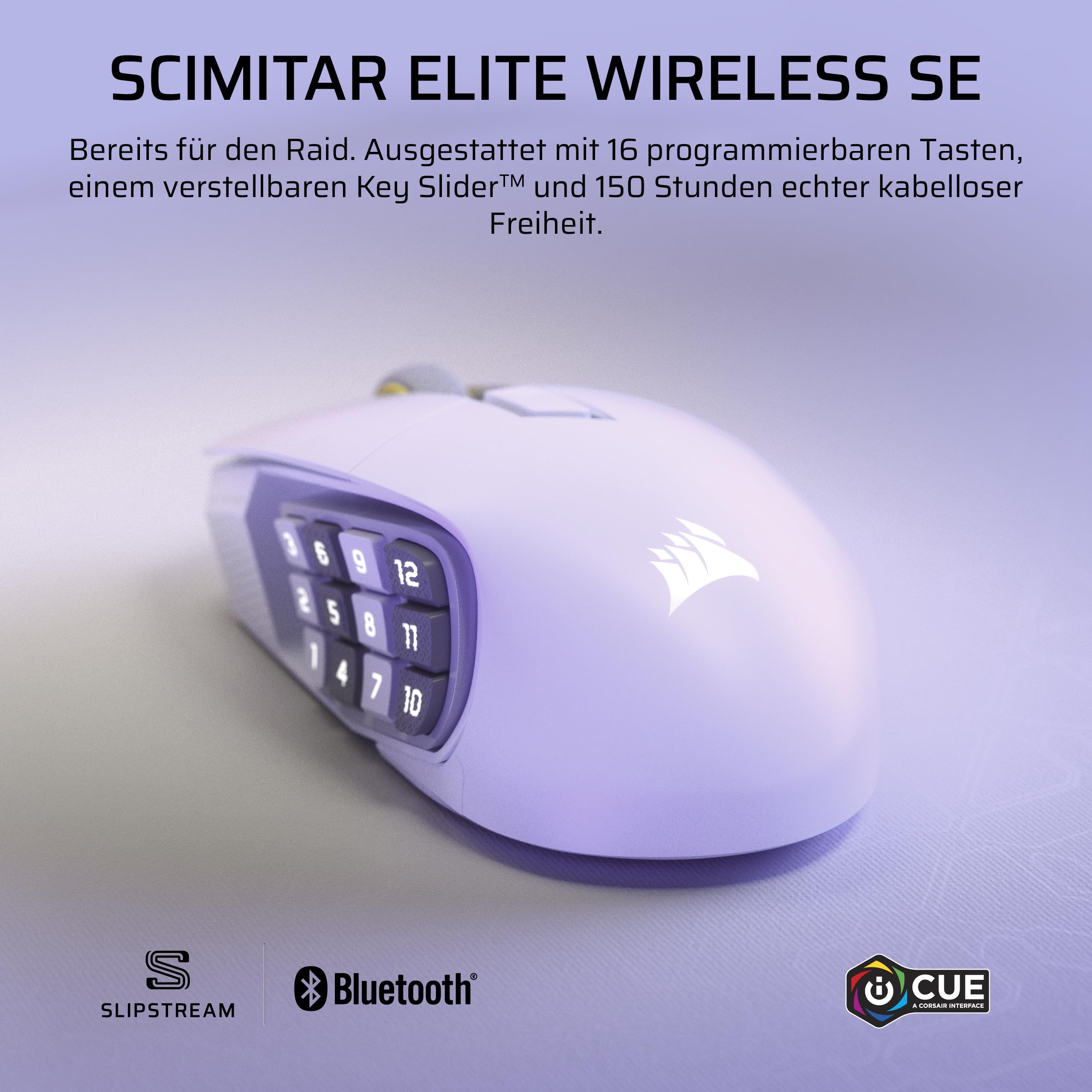 Corsair Scimitar Elite Wireless SE MMO Gaming Maus – 33.000 DPI