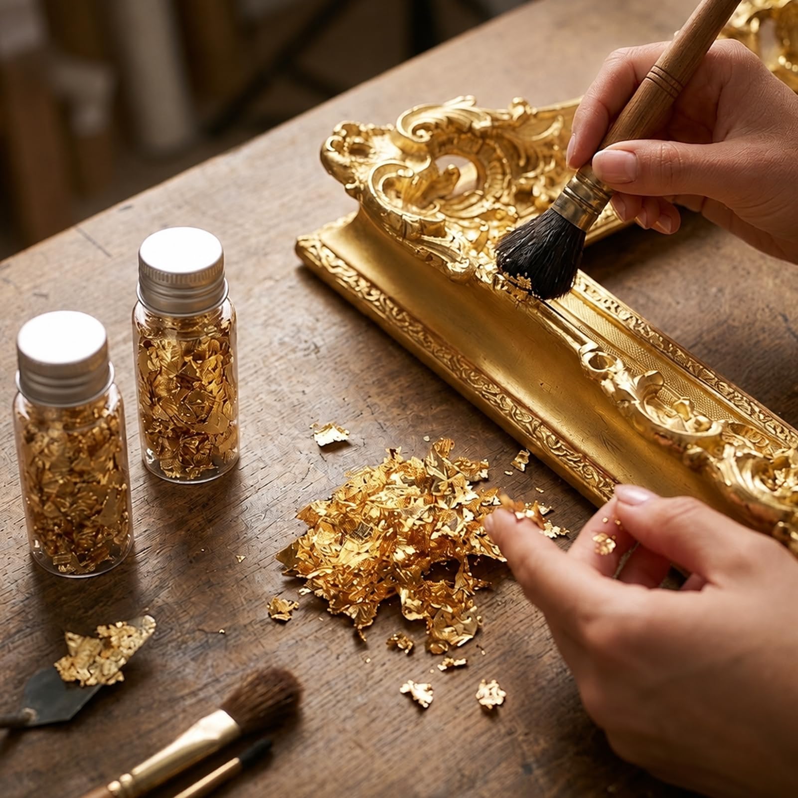 Gold Leaf Flakes for Cake & Drinks - Add Luxury! -6