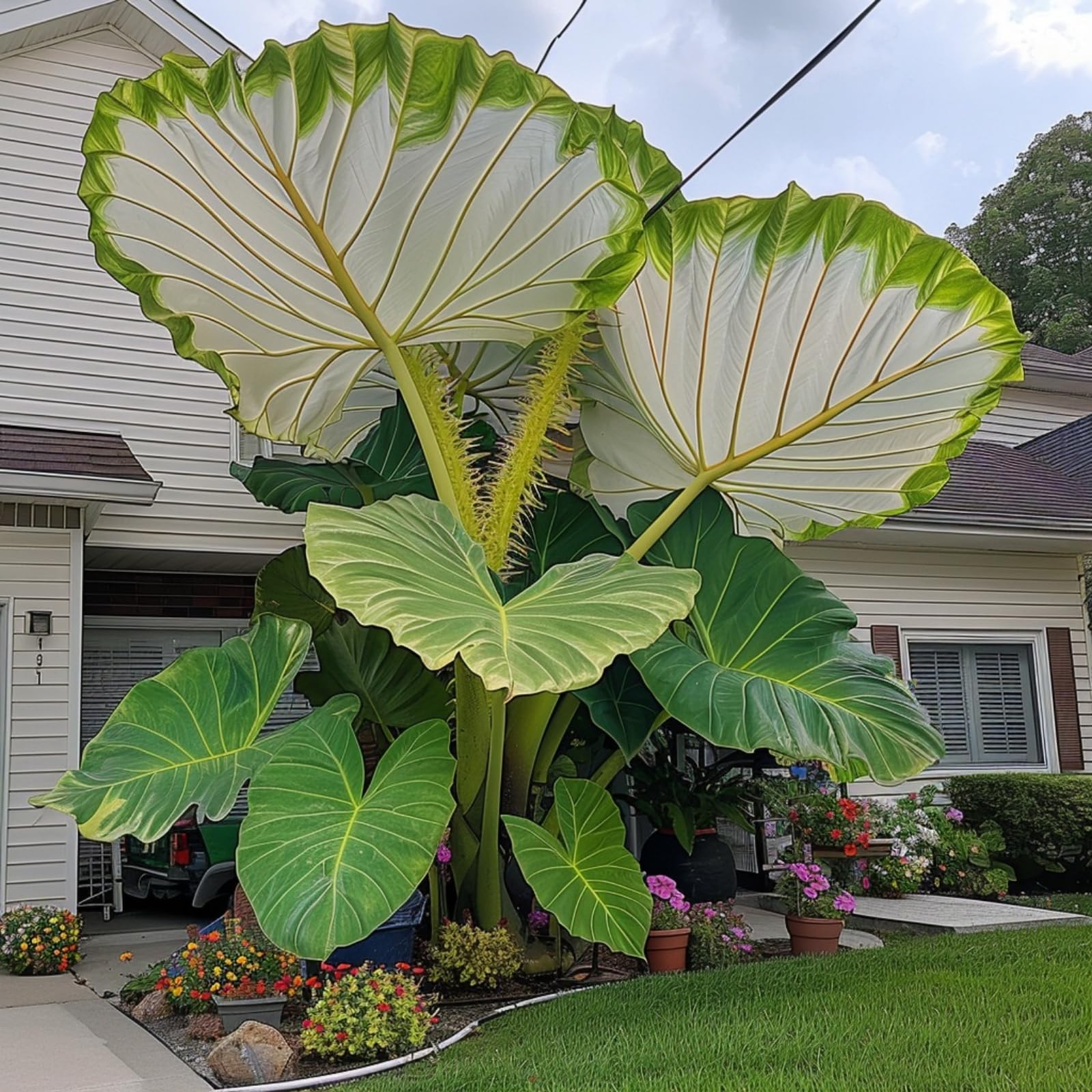 Elephant Ear/Strong Plants That Grow Well/Mix Golden Jade Carving Feels/Crop for Planting Now UK -15bulbs-4