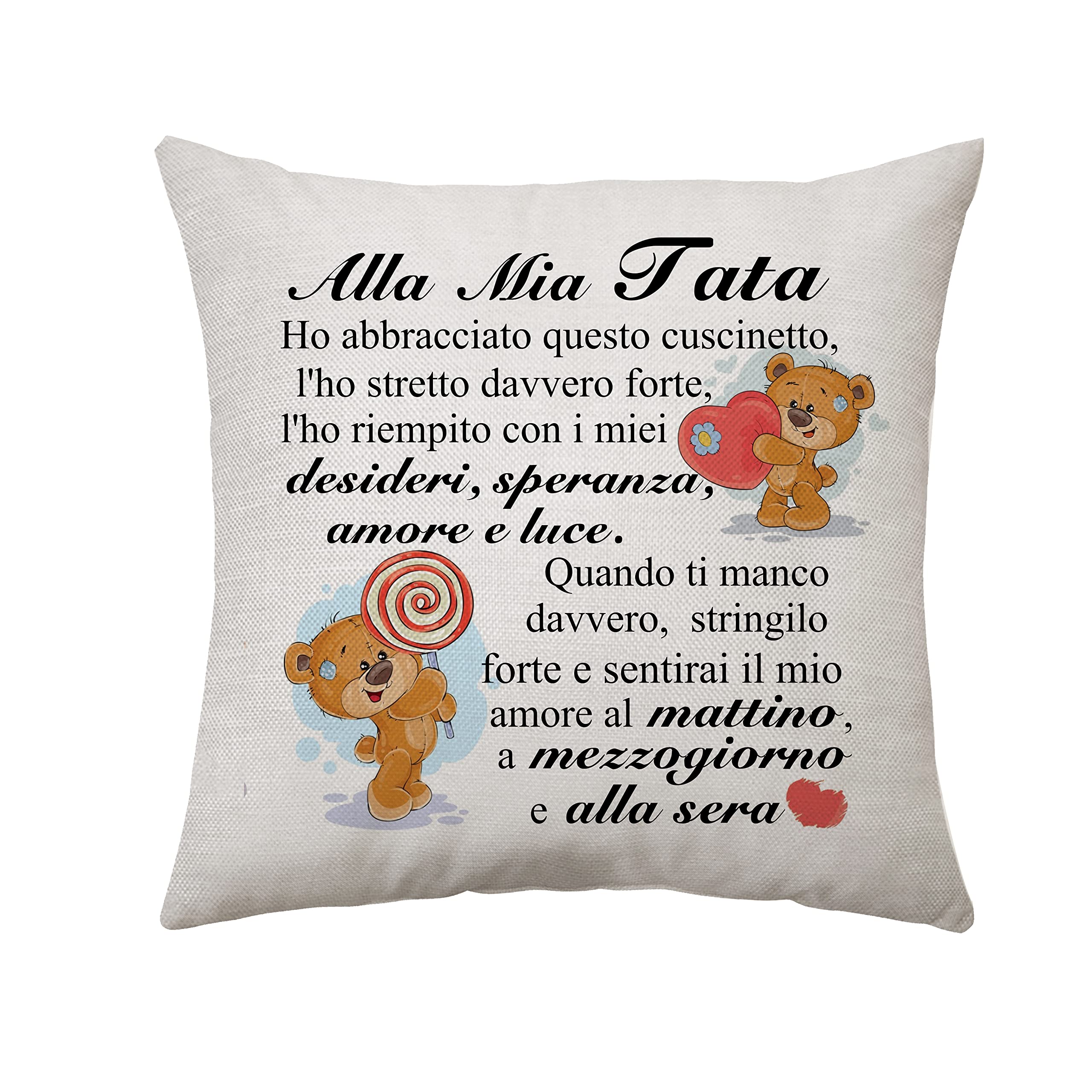Aconesong Regali per Tata Cushion Cover Tata Regali di compleanno della nipote Regali per Tata dal Natale Nonna Regali (Tata)