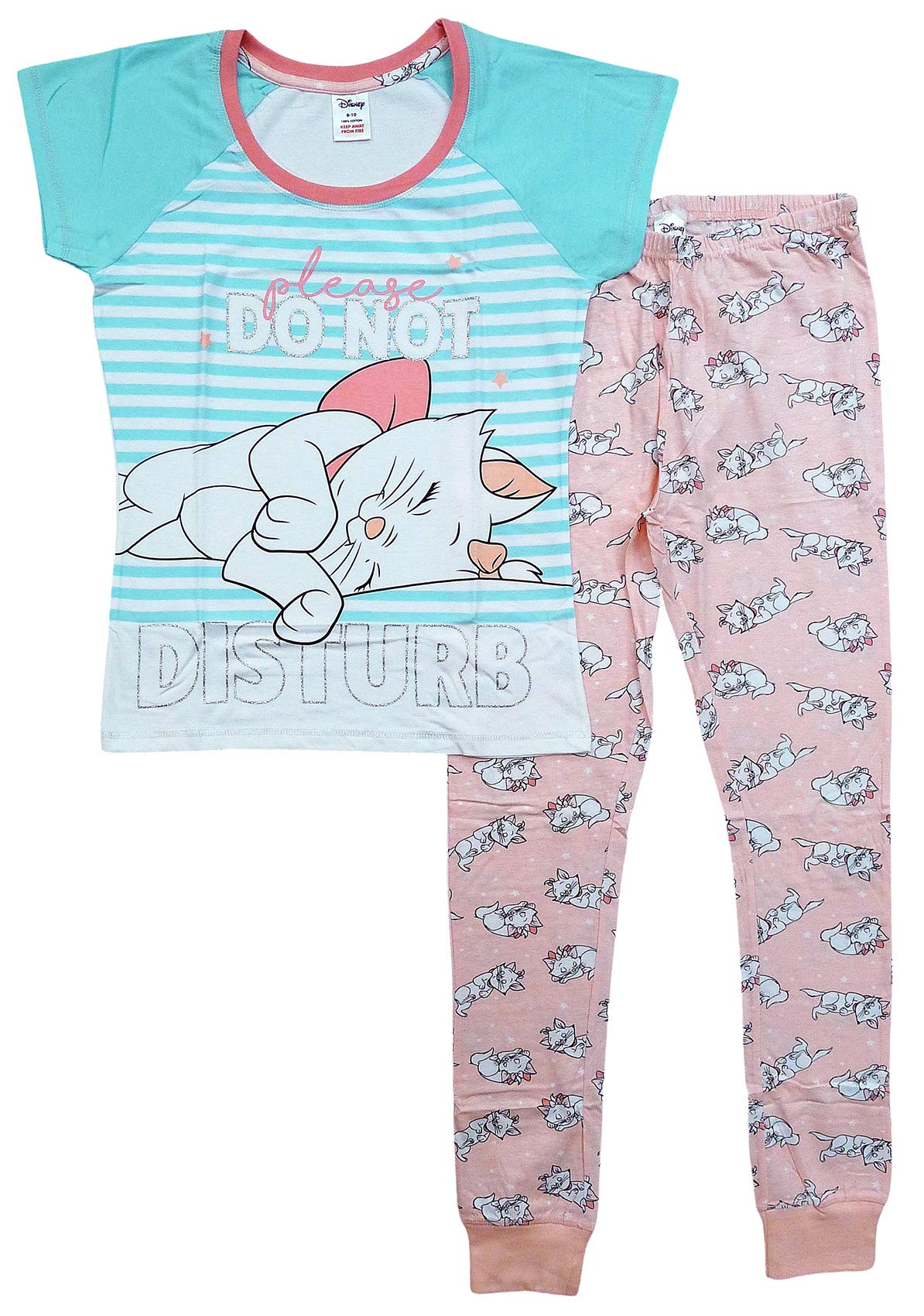Get Wivvit Women's Multicolour Disney Aristocats Marie Kitten Do Not Disturb Gift Pyjamas Sizes From 8 To 22, Size 12-14