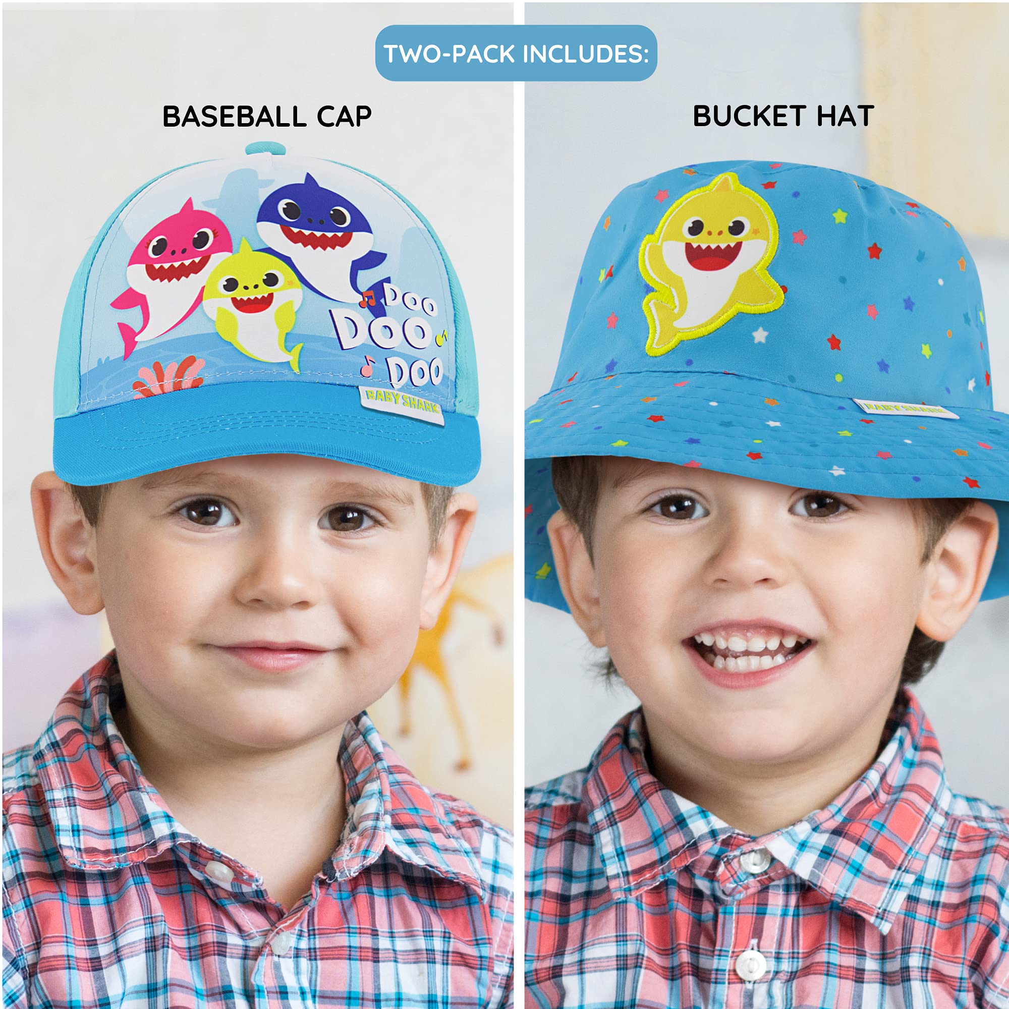 Nickelodeon Jungen Bucket Baseball Cap Baby Shark Kleinkind Sonnenhut für Alter 2-4 Jahre
