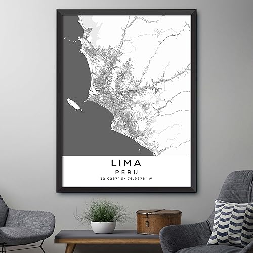 Miniatura 4 de Mapa de Lima, Perú, Light 2 (12x16)