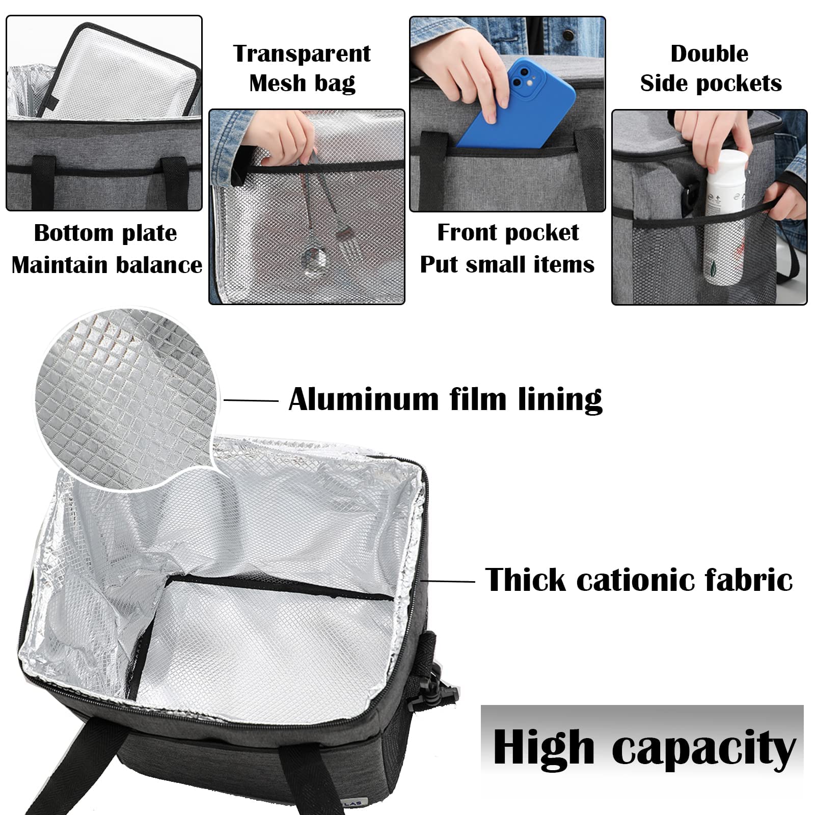 Borsa Termica Porta Pranzo Bonny*D 13 Litri - 29x20x22 Cm, Leggera, Idrorepellente, Con Tracolla Regolabile - Foto 13