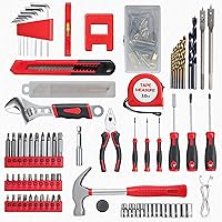 Vista 5 de Juego de herramientas - Juego de taladro inalámbrico de 8V, juego de herramientas para el hogar de 132 piezas con taladro manual, kit