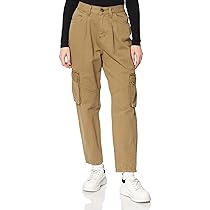 Urban Classics Ladies Ballon Fit Cargo Twill Pants Pantaloni Eleganti da Uomo, Khaki, M Donna