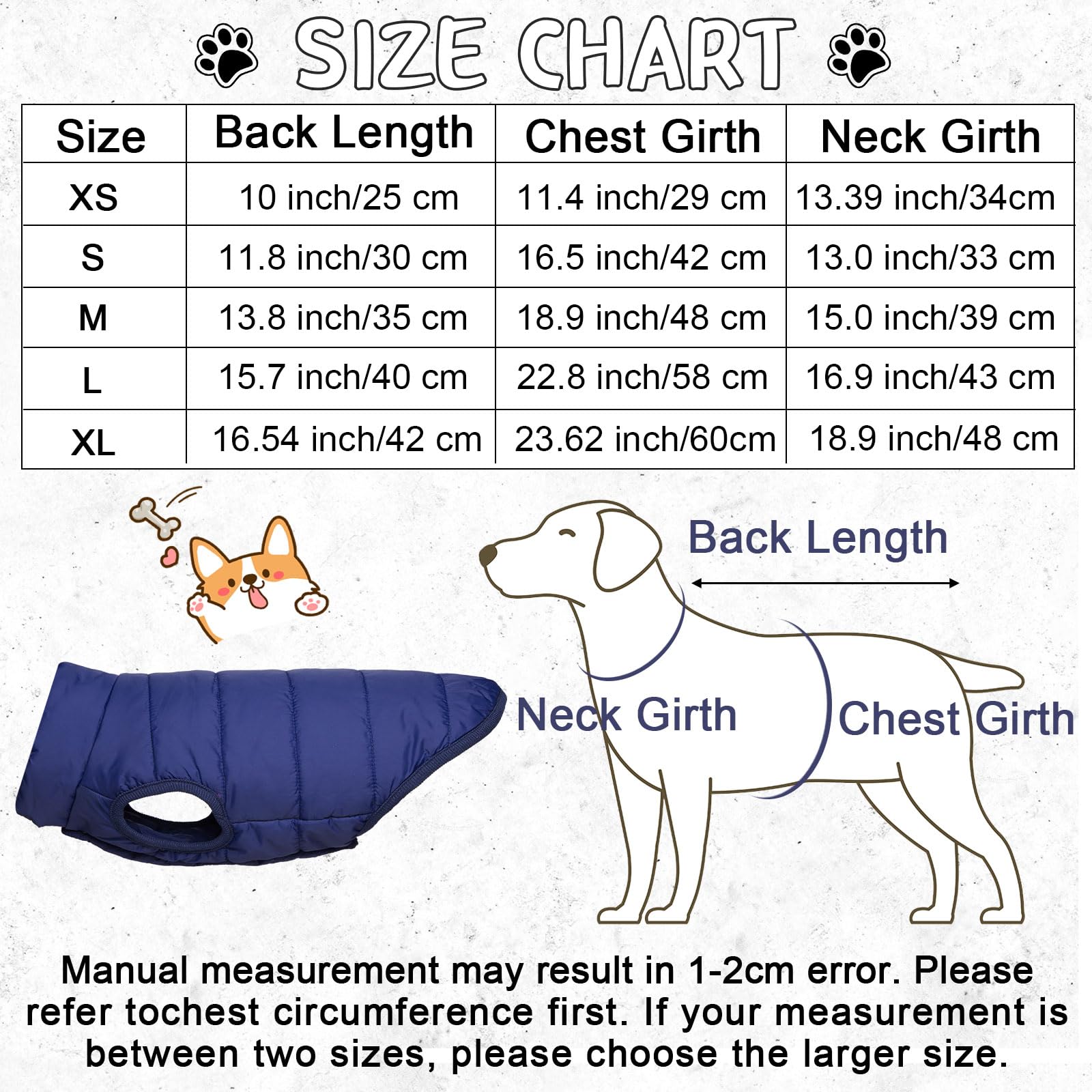 Syhood 2 Pièces Veste pour Chien pour Animaux de Compagnie 2 Veste de Chien Chaud Doublée Polaire Manteau Doux de Petit Chien Coupe-Vent pour Hiver Température Froide (M)