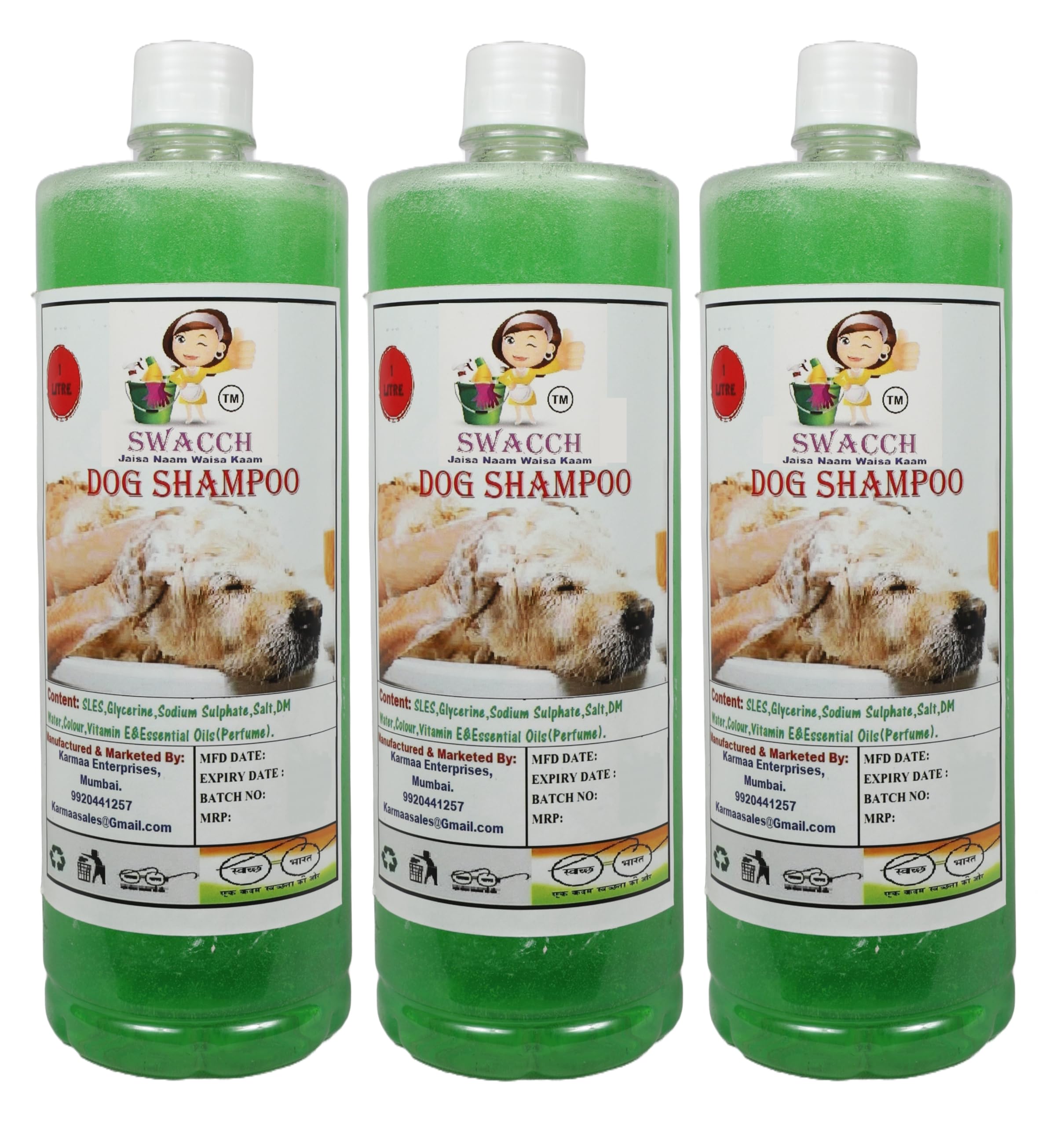 SWACCH Dog Shampoo (1 Litre) (Combo Pack of 3) NEEM ALOVERA (B0BMVRJT5X) Amazon Price History, Amazon Price Tracker