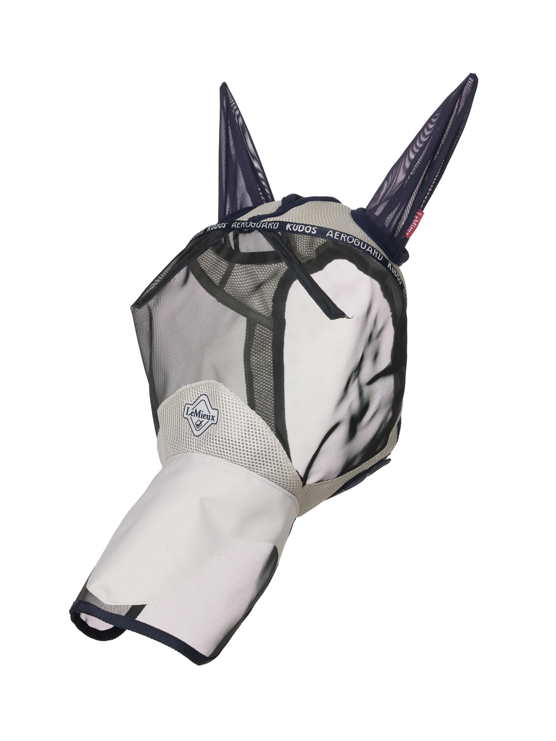 LeMieux AeroGuard Full Fly Mask - Lightweight Mesh Ears - Forelock Slit - Navy - XSmall — image 1
