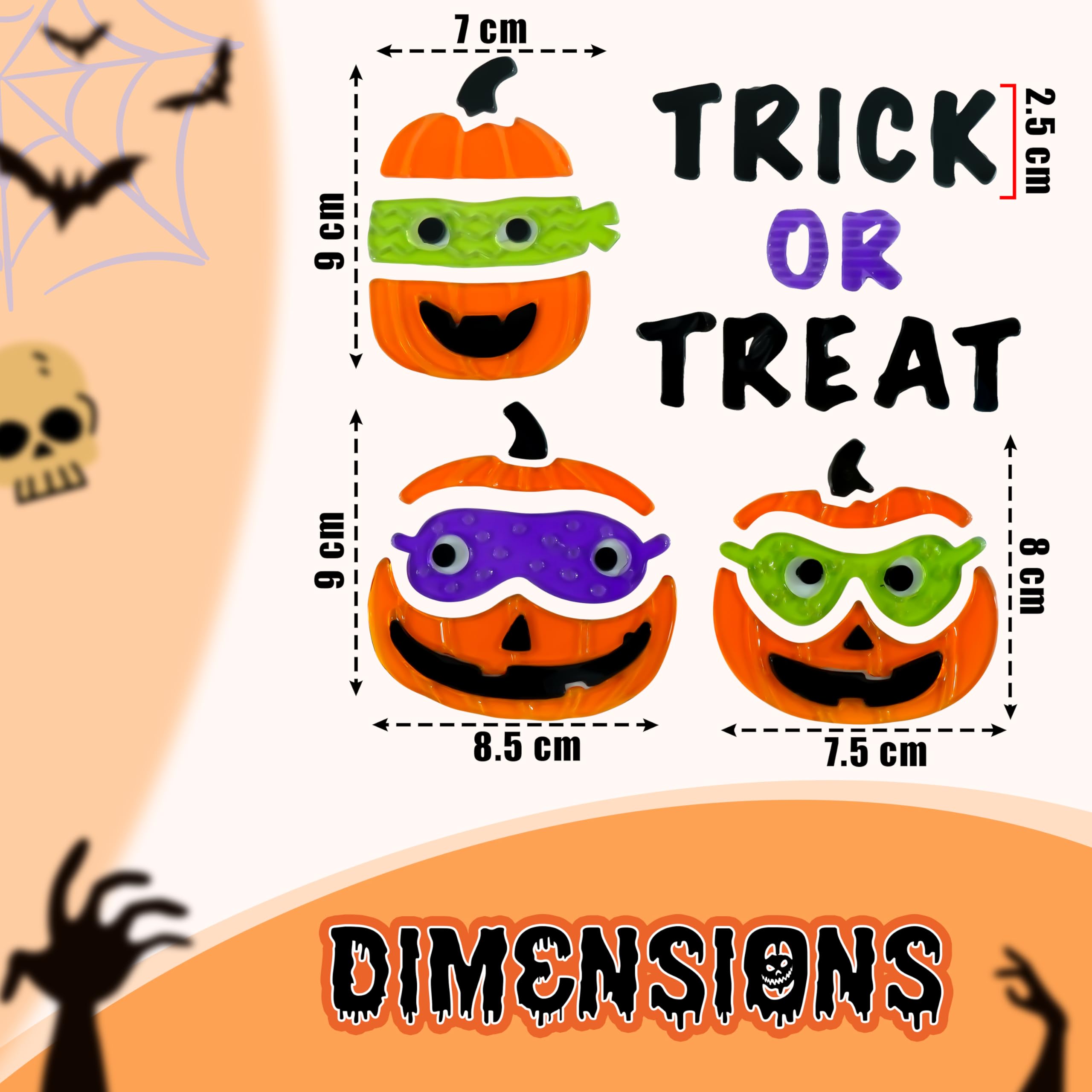 Adesivi per finestre di Halloween (10 adesivi in un set) | SPOOKCLINGS