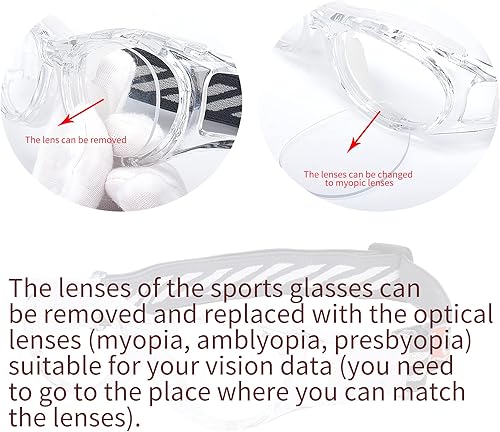 Miniatura 3 de SooGree Gafas deportivas para niños, gafas de baloncesto y fútbol, gafas de seguridad para niños, antichoque, marco de colisión, 7-14