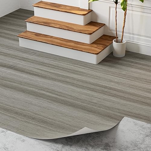 Oxdigi Rollo de vinilo para despegar y pegar de 15.7 x 118 pulgadas13 pies cuadrados, azulejos de vinilo autoadhesivos, suelos de tablones de