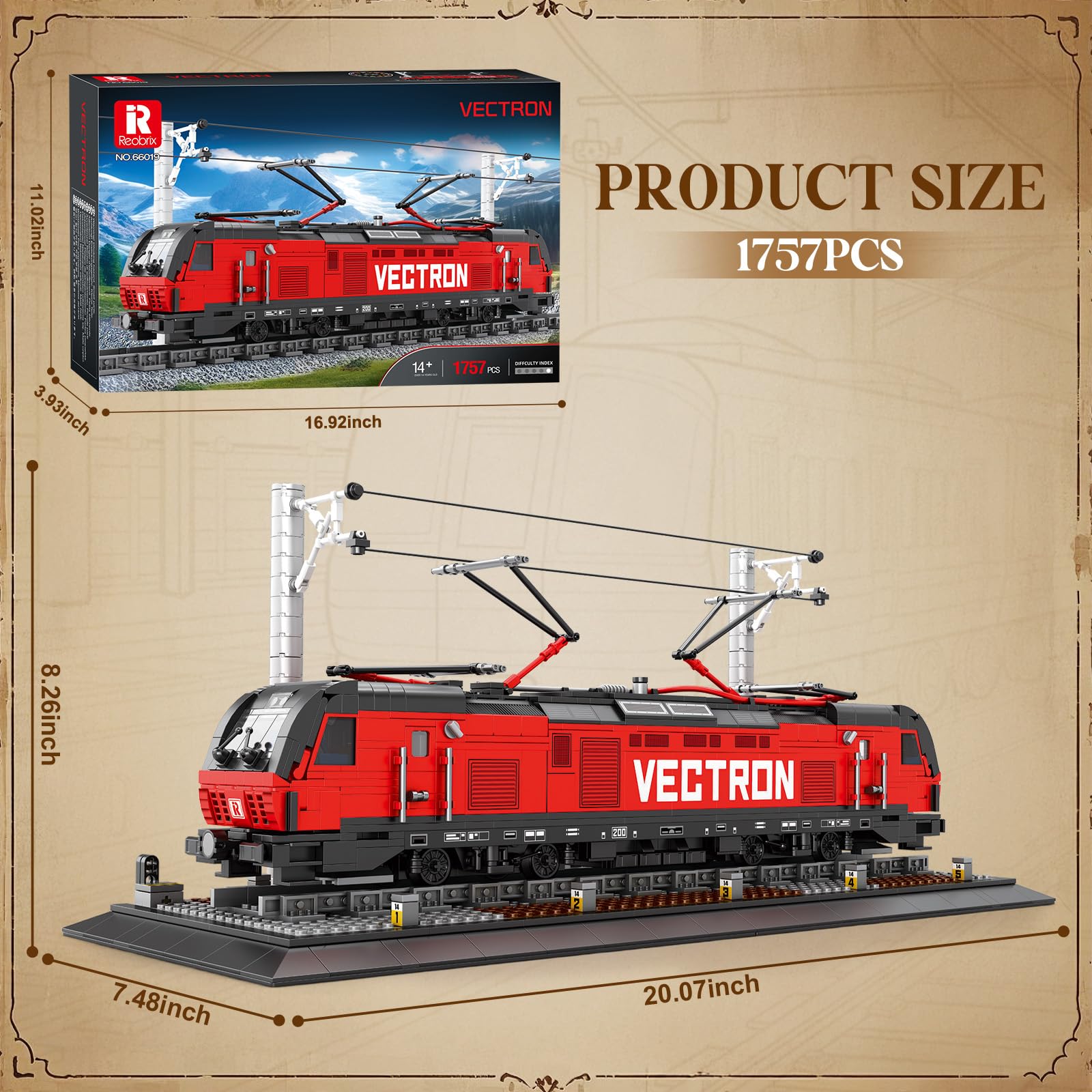 Amazon.com: Reobrix Train Building Block Kit with Base, MOC City