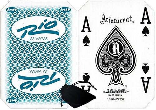 Miniatura 5 de Cyber-Deals Amplia selección de mazos de cartas auténticos de LAS Vegas DowntownOff-Strip Casino con bolsa de tela de terciopelo negro (pepita