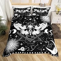 Vista 32 de Juego de funda de edredón de nido de abeja, tamaño Queen, con estampado geométrico hexagonal geométrico, juego de ropa de cama de luces de neón