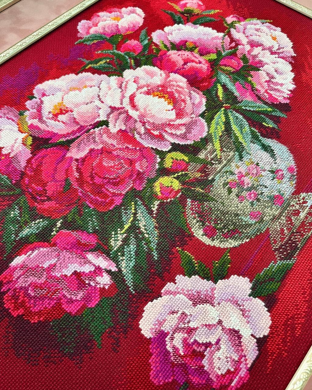 RIOLIS 2345 Luxurious Peonies Counted Cross Stitch Kit 19.7 x 15.7 in