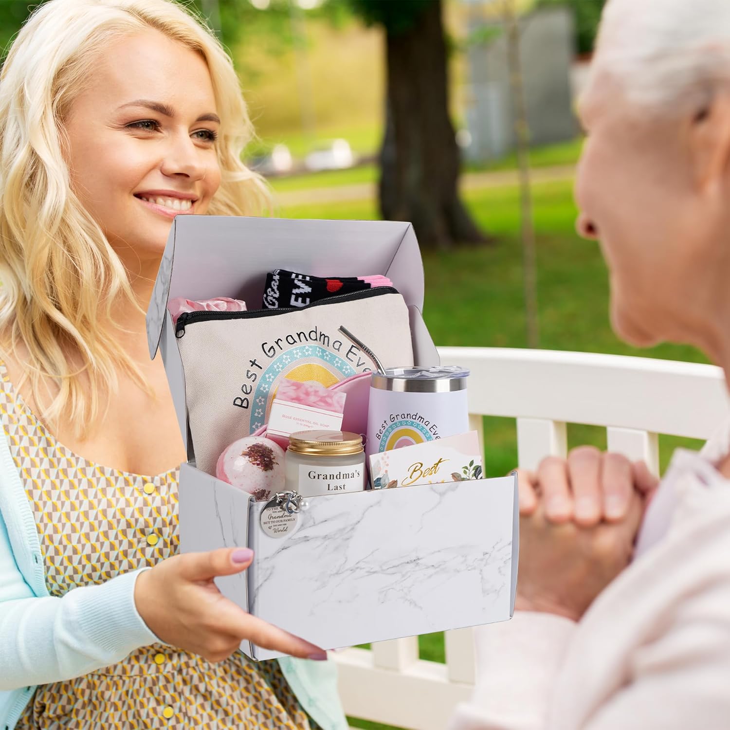 12 Pieces Grandma Gifts Box,Christmas Gifts for Grandma from Granddaughter Grandson,Nana Gift Basket Grandma Birthday Gift for Gigi Grandmother - Image 7