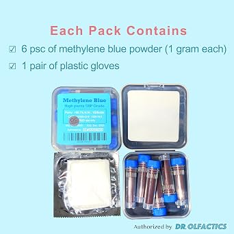 Methylene Blue Powder 6 Grams (USP Grade 99+%) 3rd Party Tested - Prepare 600 mL 1% Solution [Value Pack 2026]