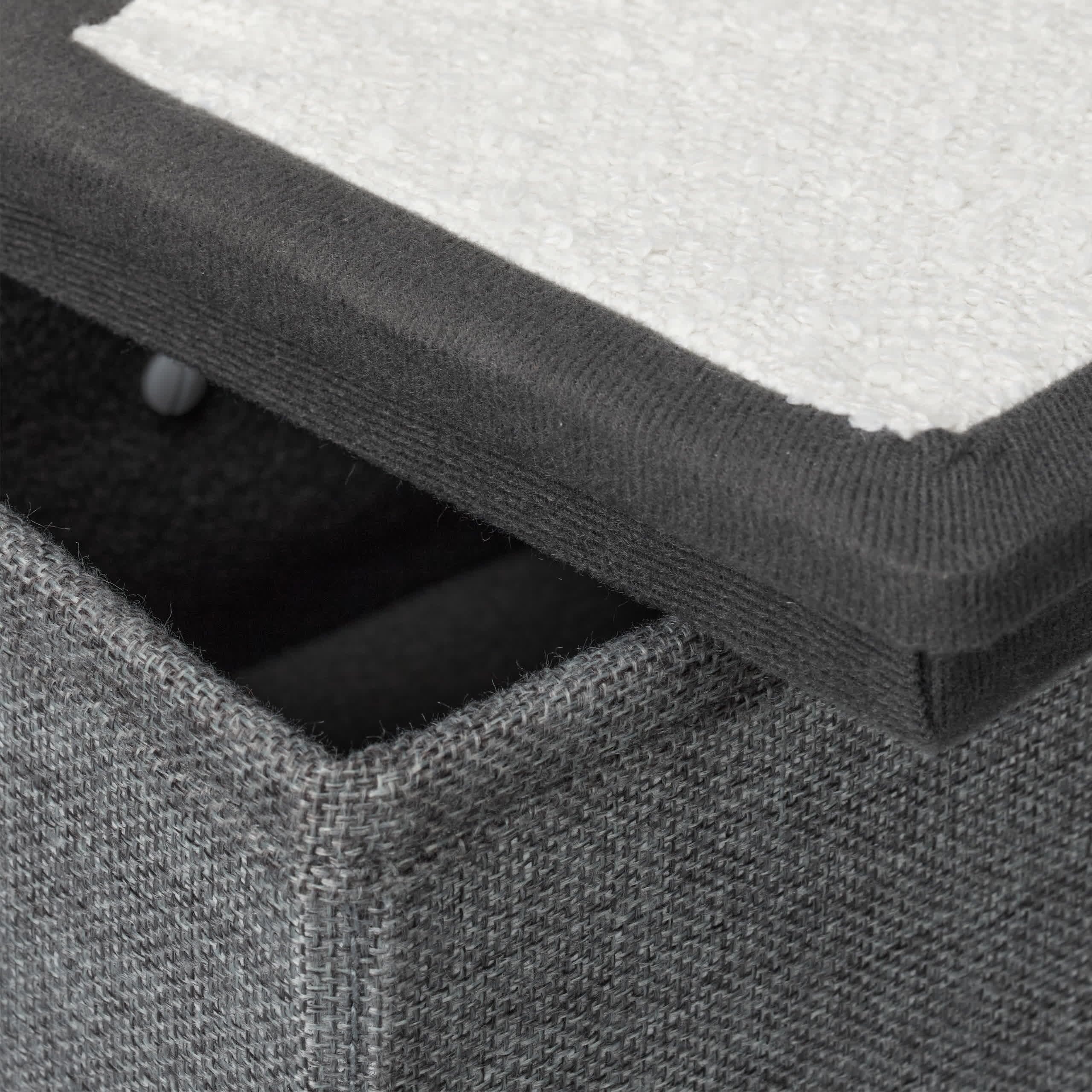 Relaxdays Scaletta a 3 Gradini per Cani e Gatti, Scala Pieghevole per Letto e Divano, Box, 39x40x49 cm, Grigio Bianco