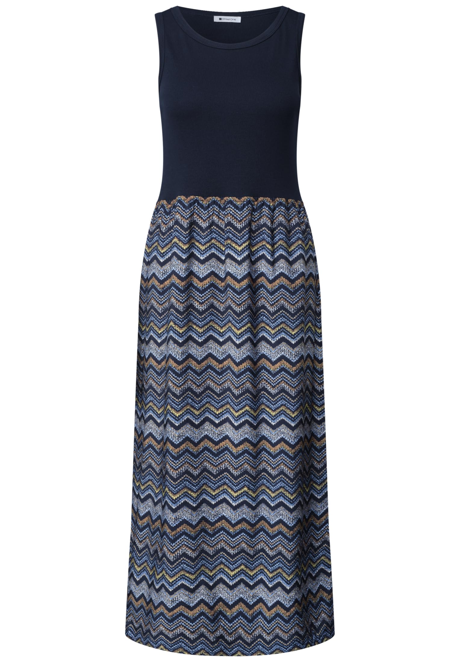 Street One Damen 1409279 Midi-Kleid mit Strukturrock (1er Pack)