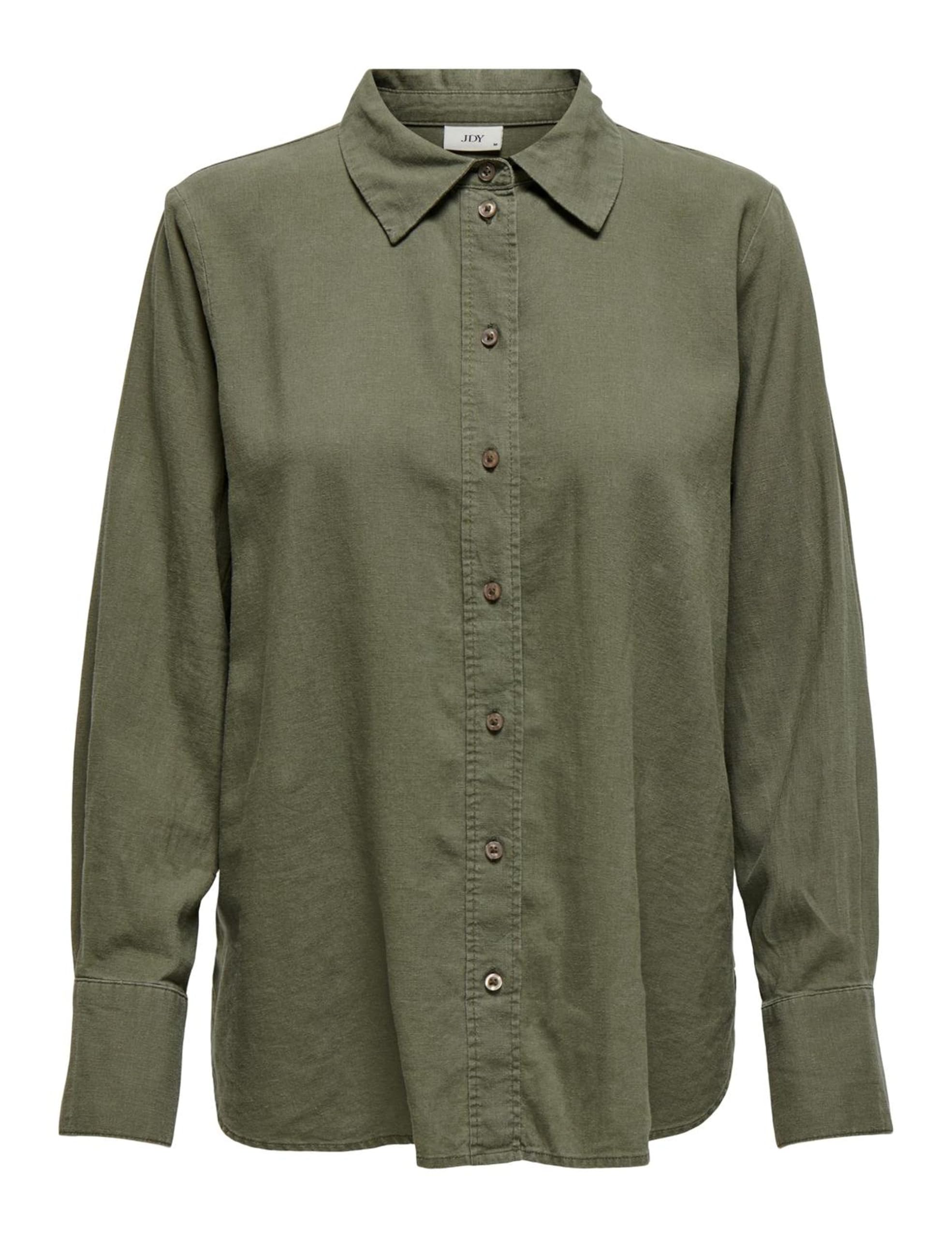 JDY Damen Jdysay L/S Linen Loose Shirt WVN Noos Hemd (1er Pack)