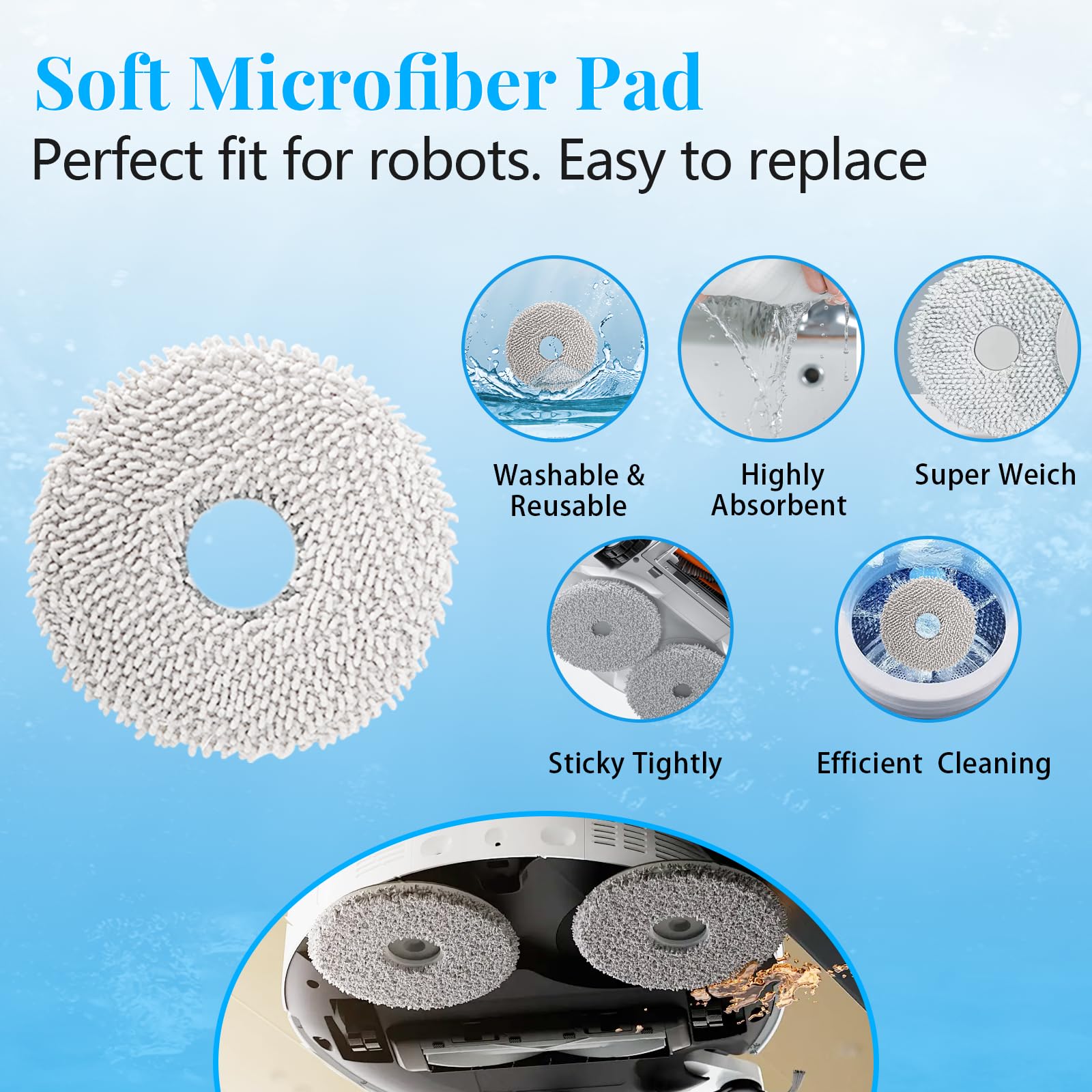 Kit di accessori Compatibile con Xiaomi x20+/x10+ Aspirapolvere, Accessori di Ricambi Compatibile Dreame L10s Ultra/L10 Ultra/L10 Prime/L10s Pro Gen 2, Spazzola Principale Spazzole Laterali Filtro Mop