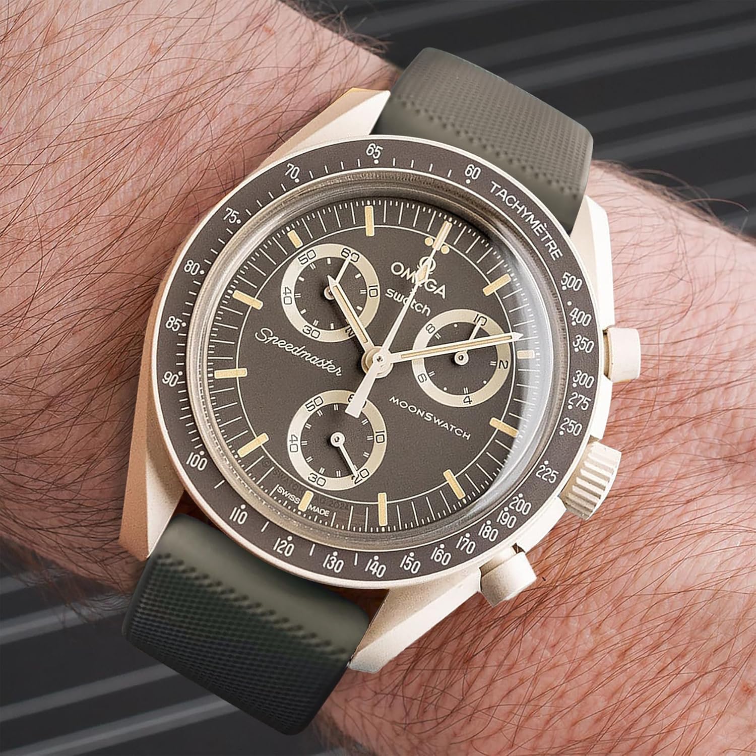 Watch Band for Omega X Swatch Moonswatch Watch Strap Speedmaster 20MM Quick Release Rubber Watch Strap Replacement - Image 6