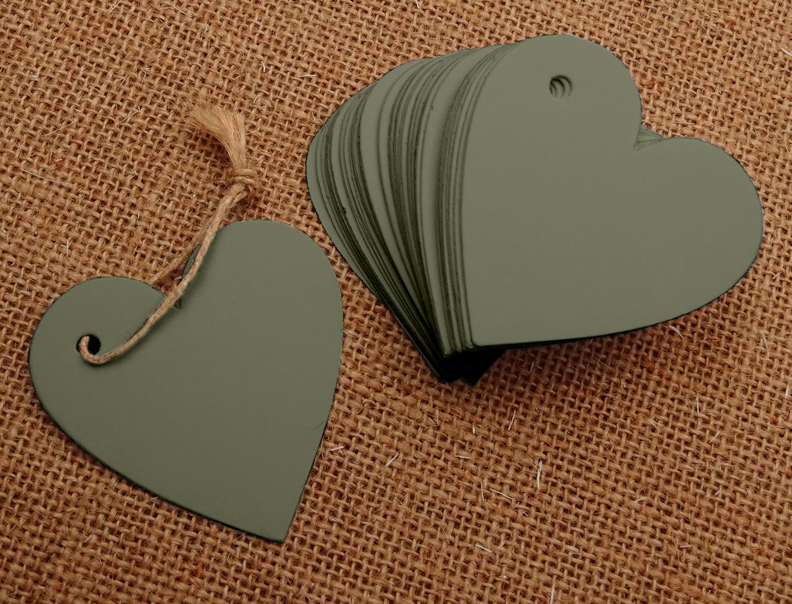 100 Etichette Regalo A Forma Di Cuore In Cartoncino Lavanda, Con Spago Di Iuta, 4.5 X 5.5 Cm, Per Bomboniere