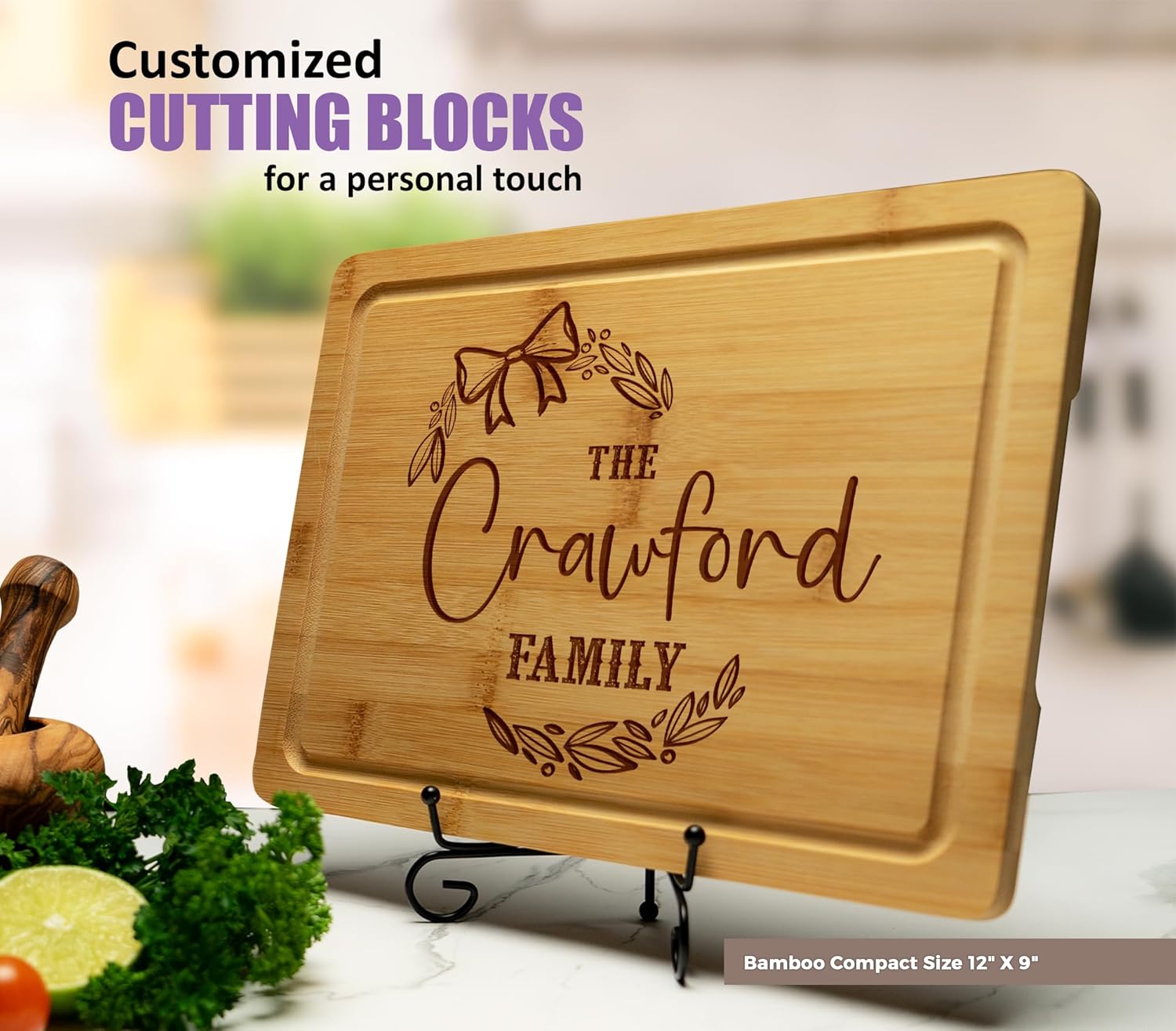 Tayfus Personalized Christmas Gifts, Personalized Cutting Board, Engraved Wood Cutting Boards - Christmas Gifts for Women and Men, Charcuterie Boards, Handmade Personalized Gifts for Him