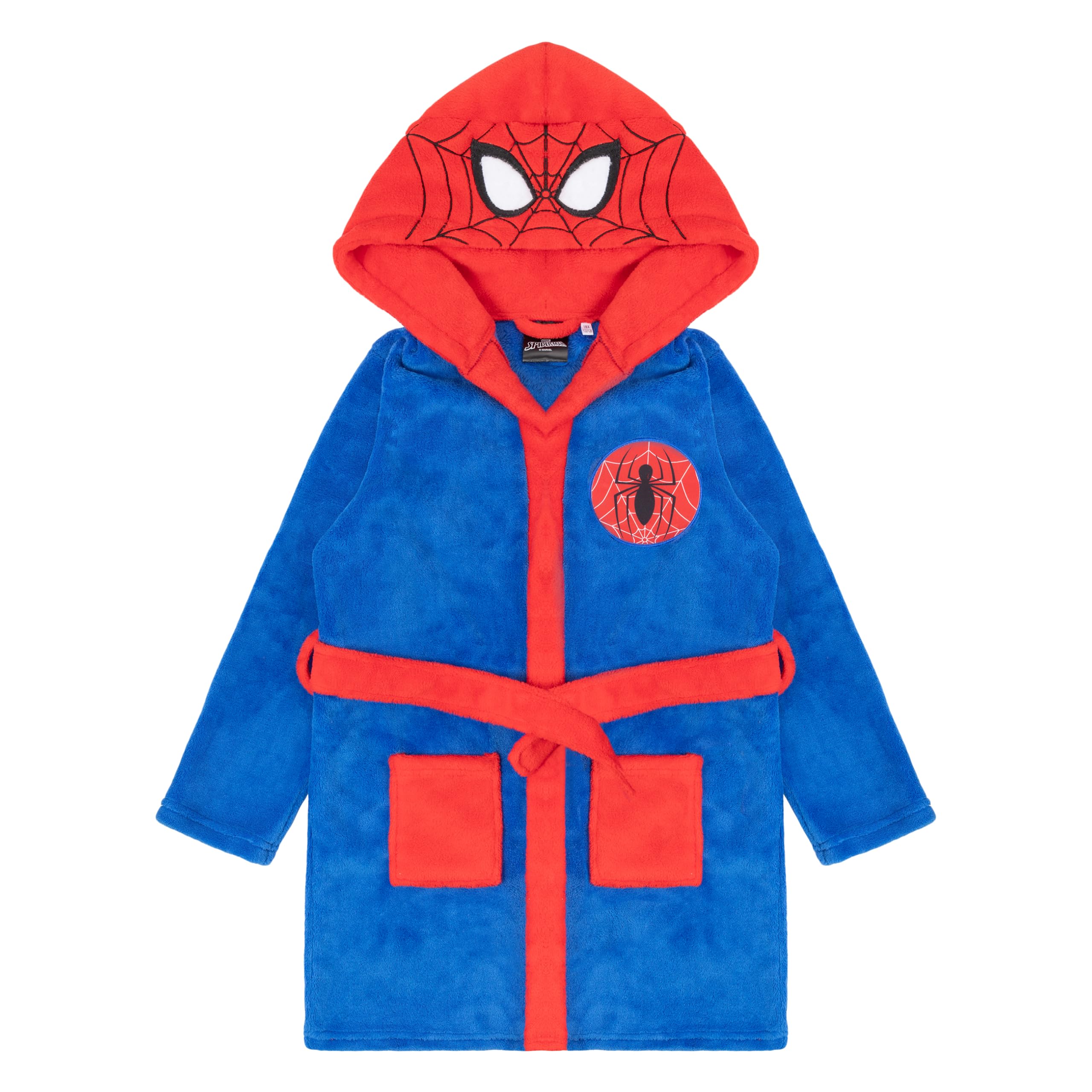Spiderman - Accappatoio in pile, per bambini, con cappuccio