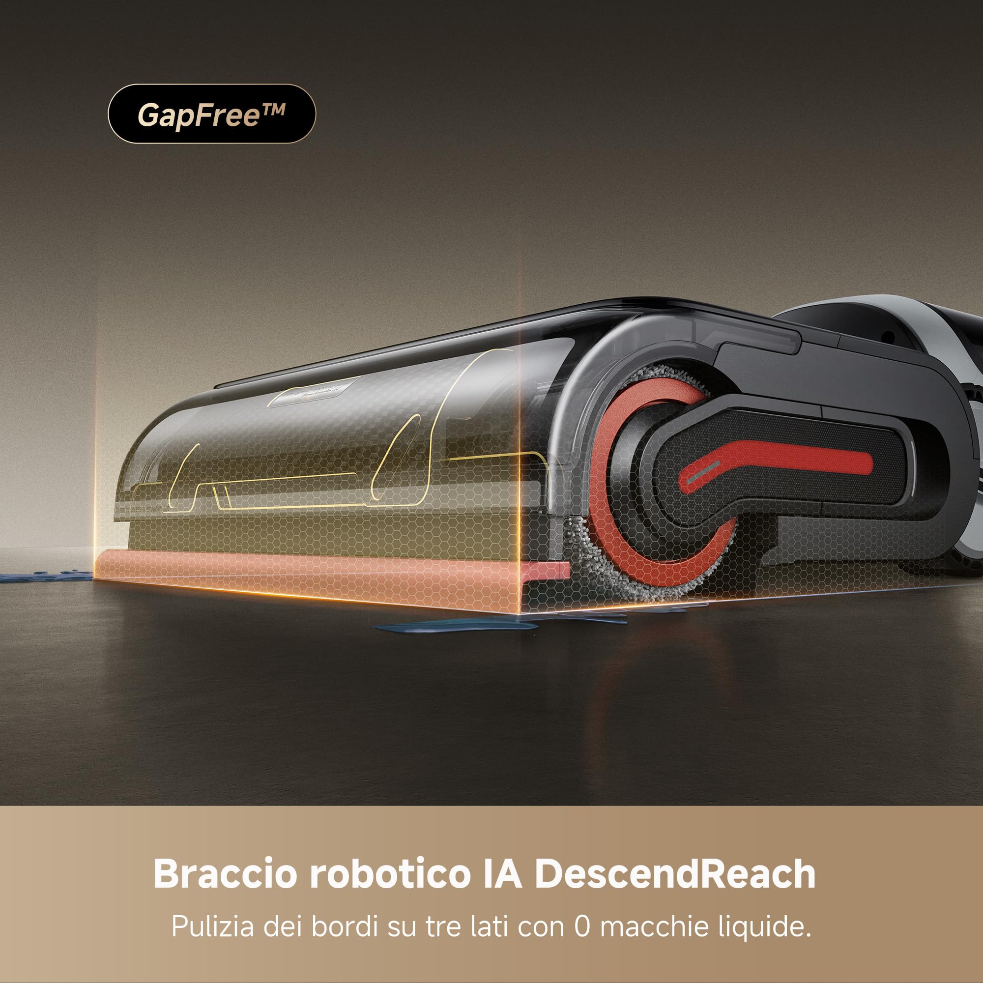 DREAME H15 Pro Heat Aspirapolvere Lavapavimenti, Lavaggio 85 °C, Braccio Robotico IA GapFree, RGB, Aspirazione 22.000 Pa, 0 Grovigli,Lavaggio Spazzola 100 °C,Asciugatura 5 Min 90 °C,Navigazione e App