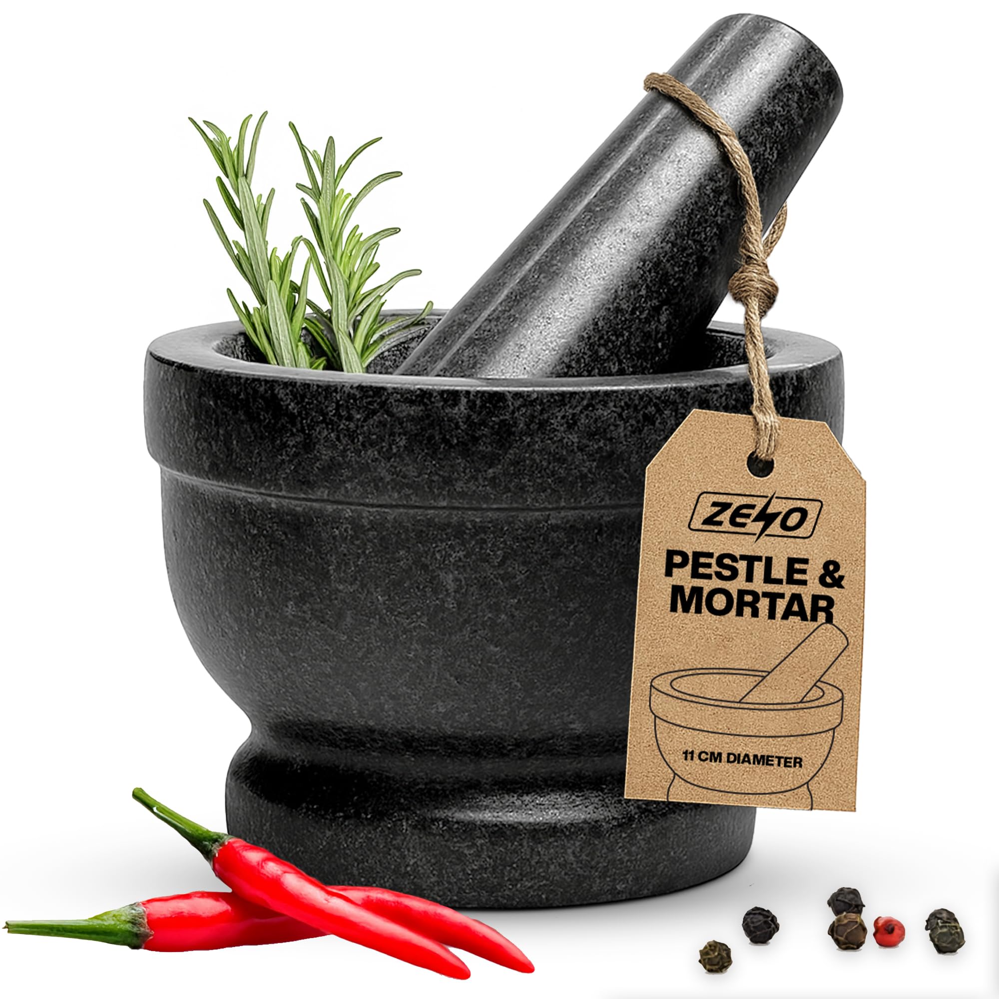 ZhenSanHuan Natural MuYu Stone Mortar And Pestle - Solid Stone Crusher For Grinding Herbs, Spices, Pills (7cm Inner Diameter) - View #6
