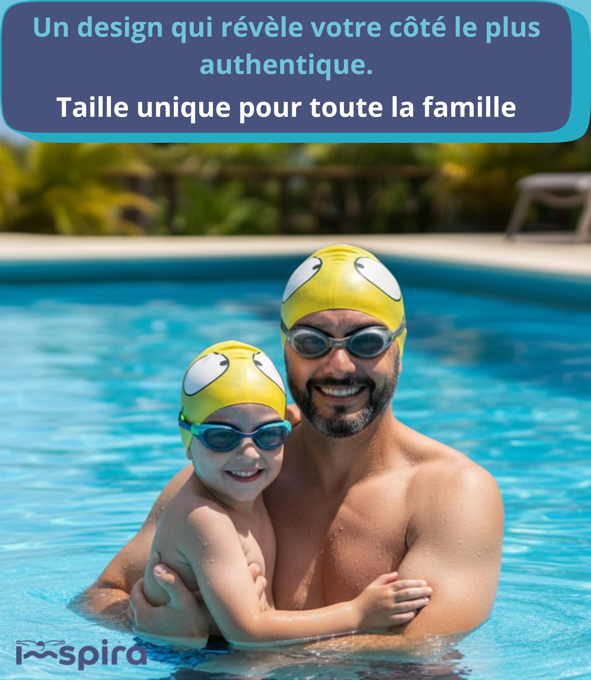 Bonnet De Bain The Shark – Silicone 55 G, Strié, Design Requin, Taille Unique, Pour Adultes Et Enfants