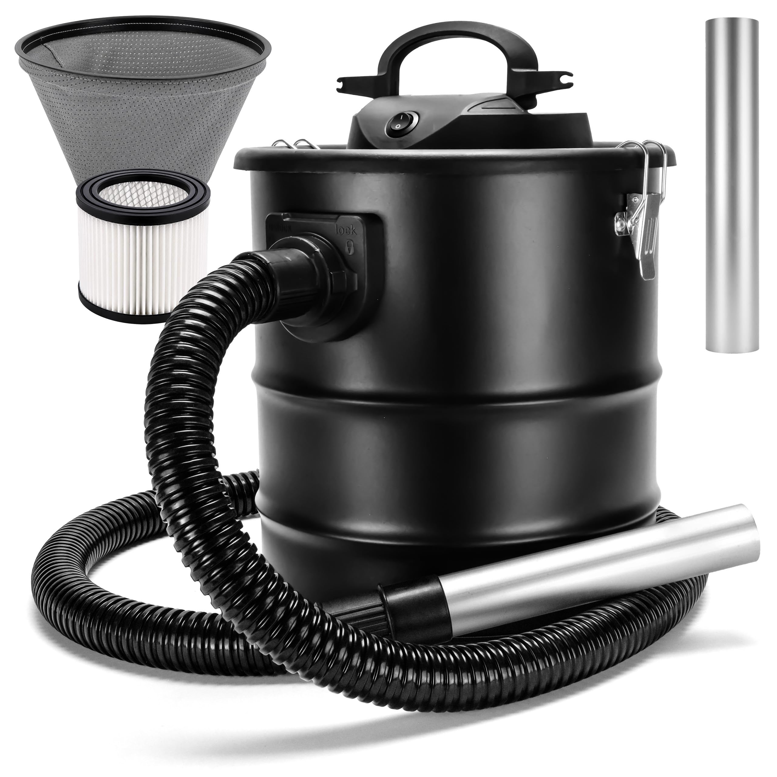 Aspiracenere da 20 l, aspirapolvere da camino, 1200 W, Doppio sistema di filtraggio Sellnet SN2018