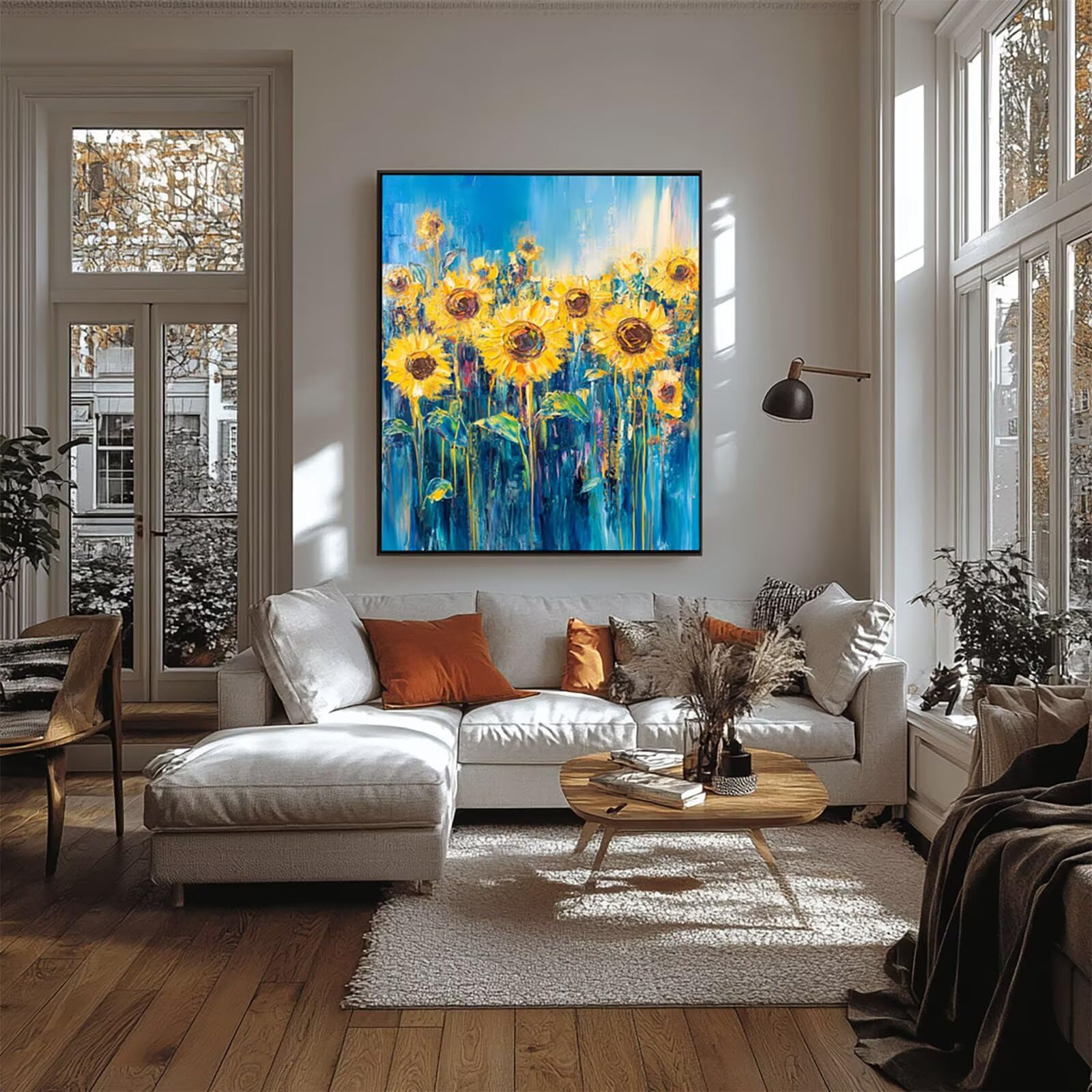 Malowanie po numerach, dla dorosłych, słonecznik, malowanie według numerów, zestawy abstrakcyjne, hobby DIY dla dorosłych i kobiet, artykuły plastyczne, 137 x 100 cm, sztuka ścienna, przejrzystość