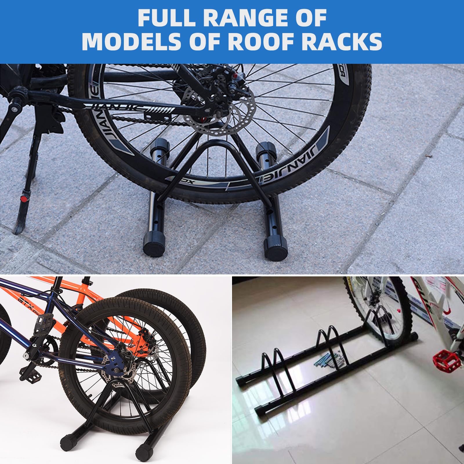 ENGWE MTB Soporte de metal para bicicletas al aire libre, estante de almacenamiento de bicicletas, soporte de estacionamiento para bicicleta, soporte de almacenamiento de bicicletas para garaje o